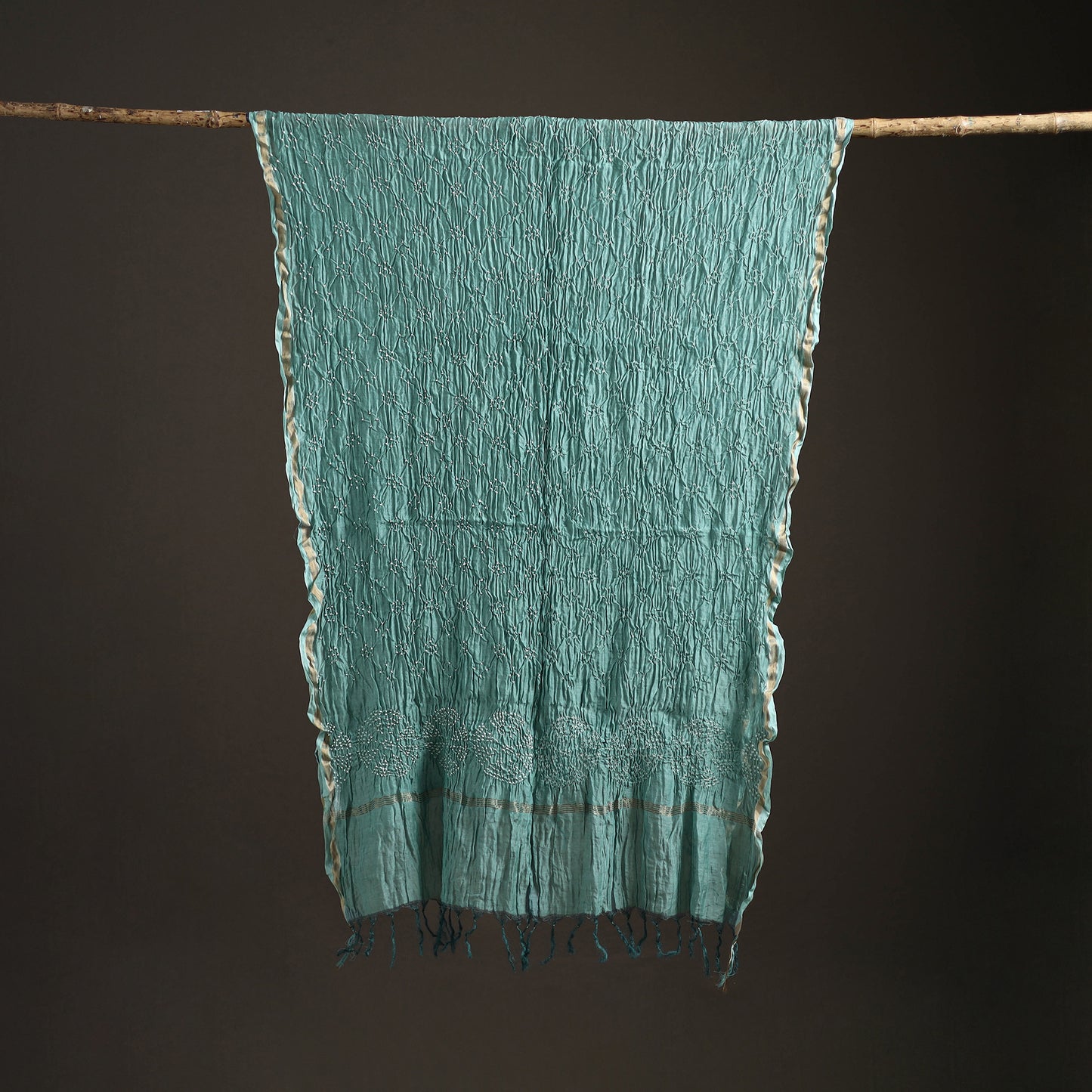 Kutch Bandhani Dupatta in Chanderi Silk 10