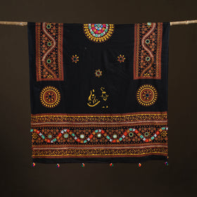 Kutch Hand Embroidered Mirror Work Printed Cotton Dupatta 05