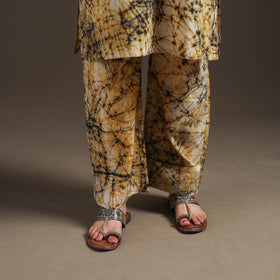 Hand Batik Print Cotton Straight Kurta with Palazzo Set for women 09