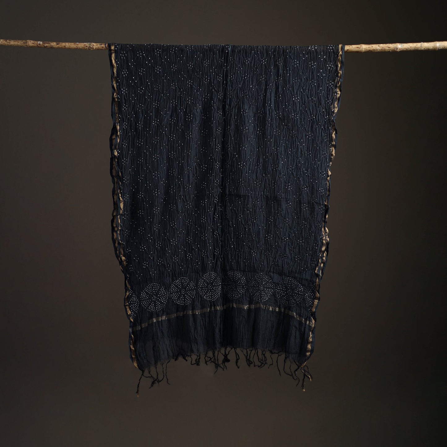 Kutch Bandhani Dupatta in Chanderi Silk 09
