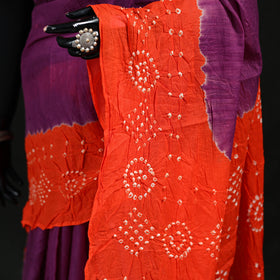 Kutch Bandhani Tie-Dye Cotton Saree 05