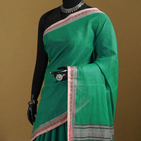 Green - Bengal Handwoven Cotton Begumpuri Saree 09