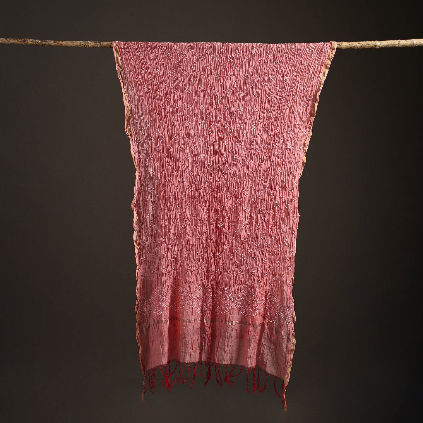 Kutch Bandhani Dupatta in Chanderi Silk 08