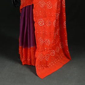 Kutch Bandhani Tie-Dye Cotton Saree 05