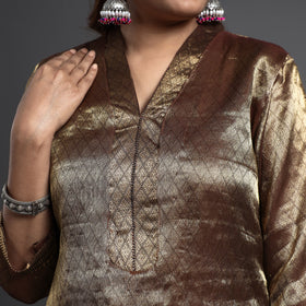 Buy Traditional Maheshwari Tissue Zari Work Cotton Handloom Kurta with Dupatta Set Online at iTokri.com