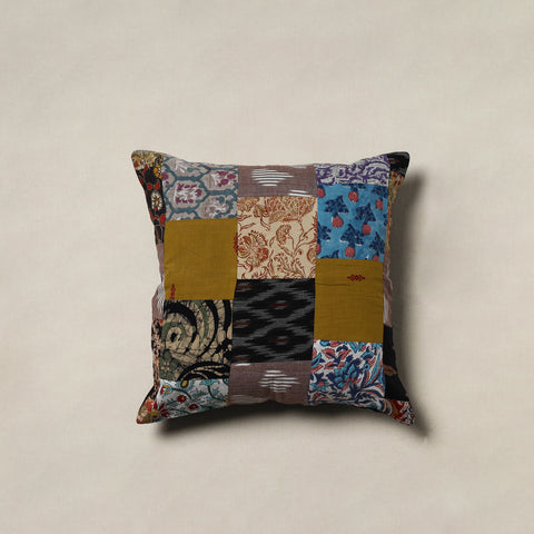 Handcrafted Patchwork Cushion Cover (16 x 16 in) 22
