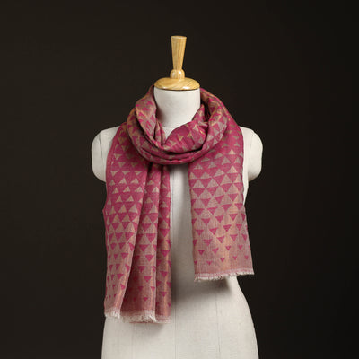 Pyramid Zari Weave Fine Wool Stole for Women 57