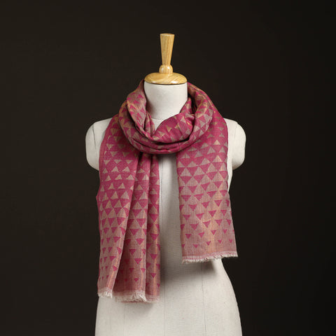 Pyramid Zari Weave Fine Wool Stole for Women 57