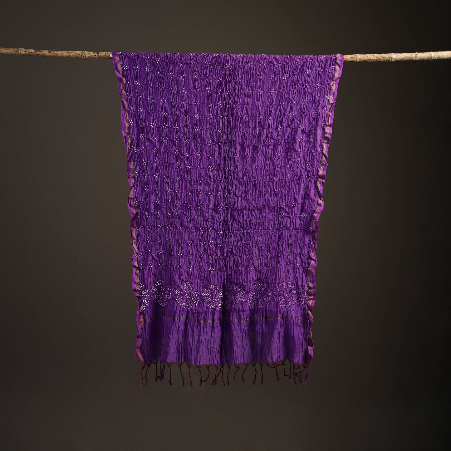 Kutch Bandhani Dupatta in Chanderi Silk 07
