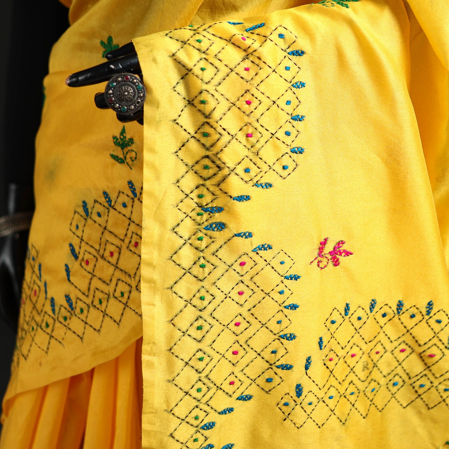 Hand Embroidered Silk Saree 51