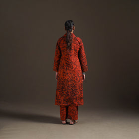 Hand Batik Print Cotton Straight Kurta with Palazzo Set for women 17