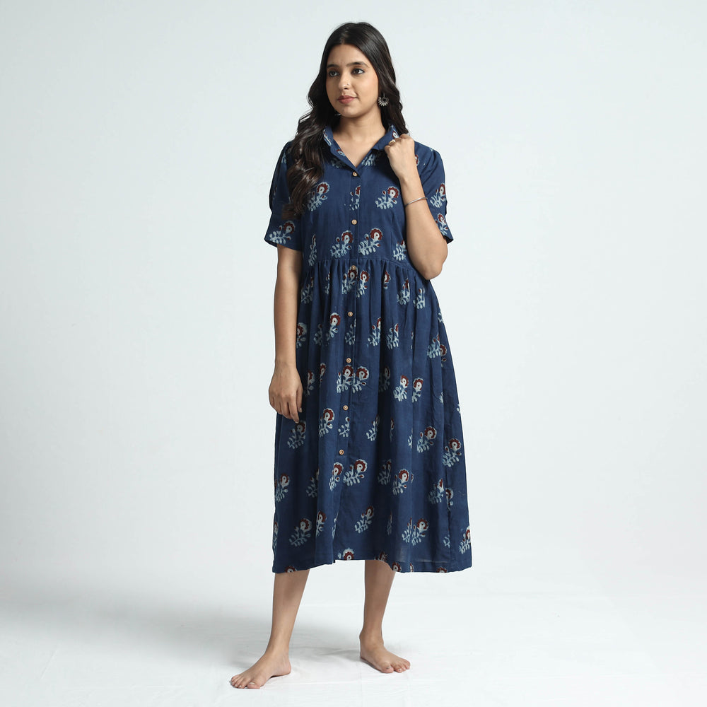 block printed cotton dress