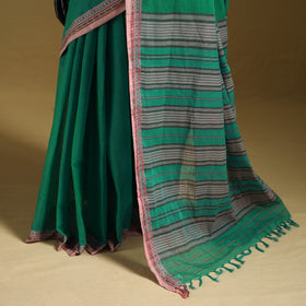 Green - Bengal Handwoven Cotton Begumpuri Saree 09