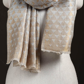 Pyramid Zari Weave Fine Wool Stole for Women 58