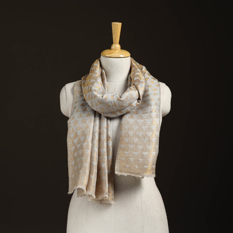 Pyramid Zari Weave Fine Wool Stole for Women 58
