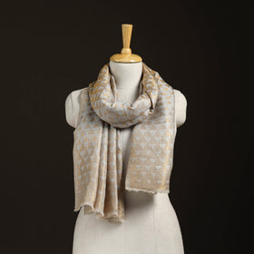Pyramid Zari Weave Fine Wool Stole for Women 58