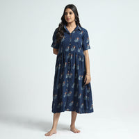 block printed cotton dress