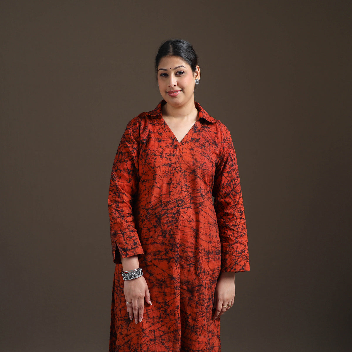 Hand Batik Print Cotton Straight Kurta with Palazzo Set for women 17
