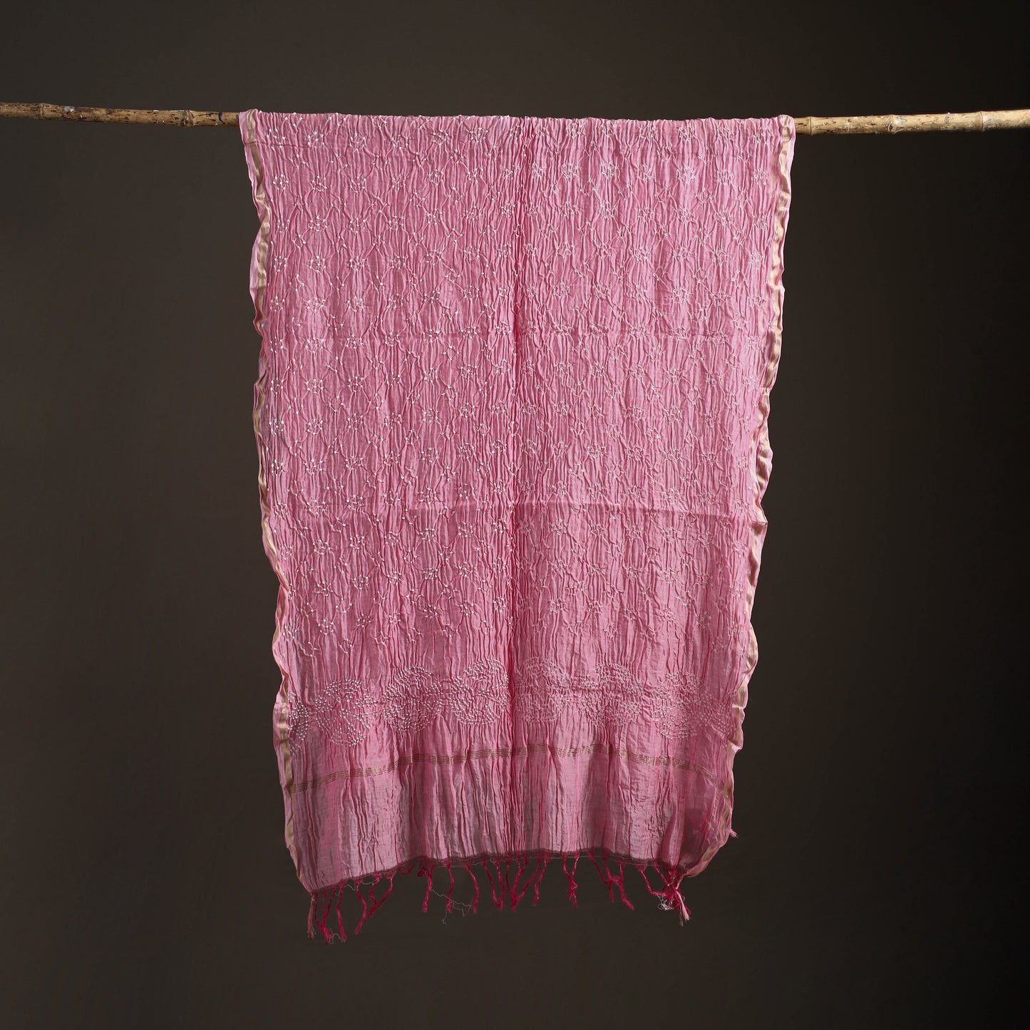 Kutch Bandhani Dupatta in Chanderi Silk 05
