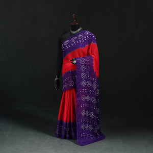 Kutch Bandhani Tie-Dye Cotton Saree 06
