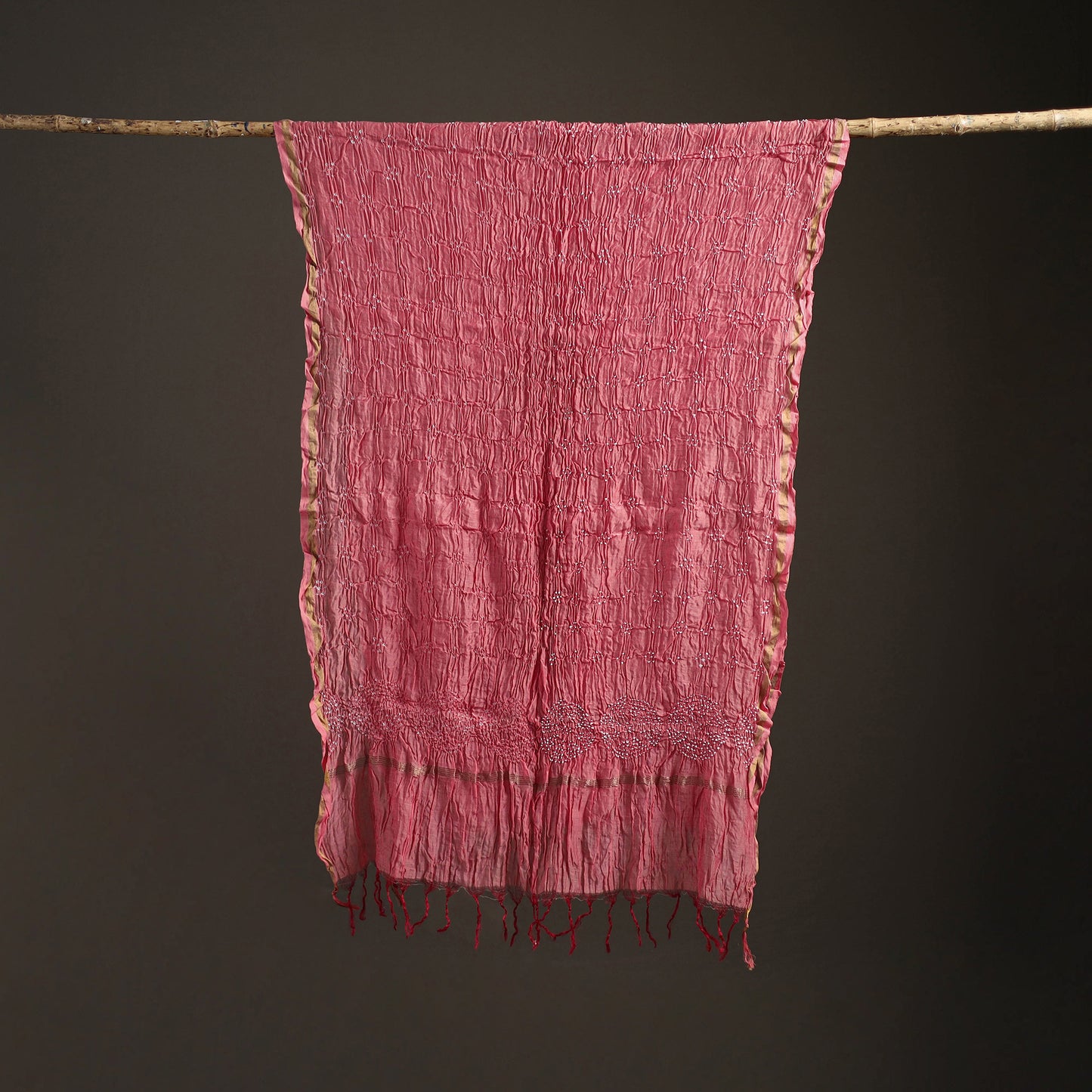 Kutch Bandhani Dupatta in Chanderi Silk 04