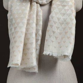 Pyramid Zari Weave Fine Wool Stole for Women 59