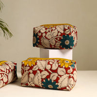 Red - Handmade Cotton Toiletry Bags (Set of 3) 10