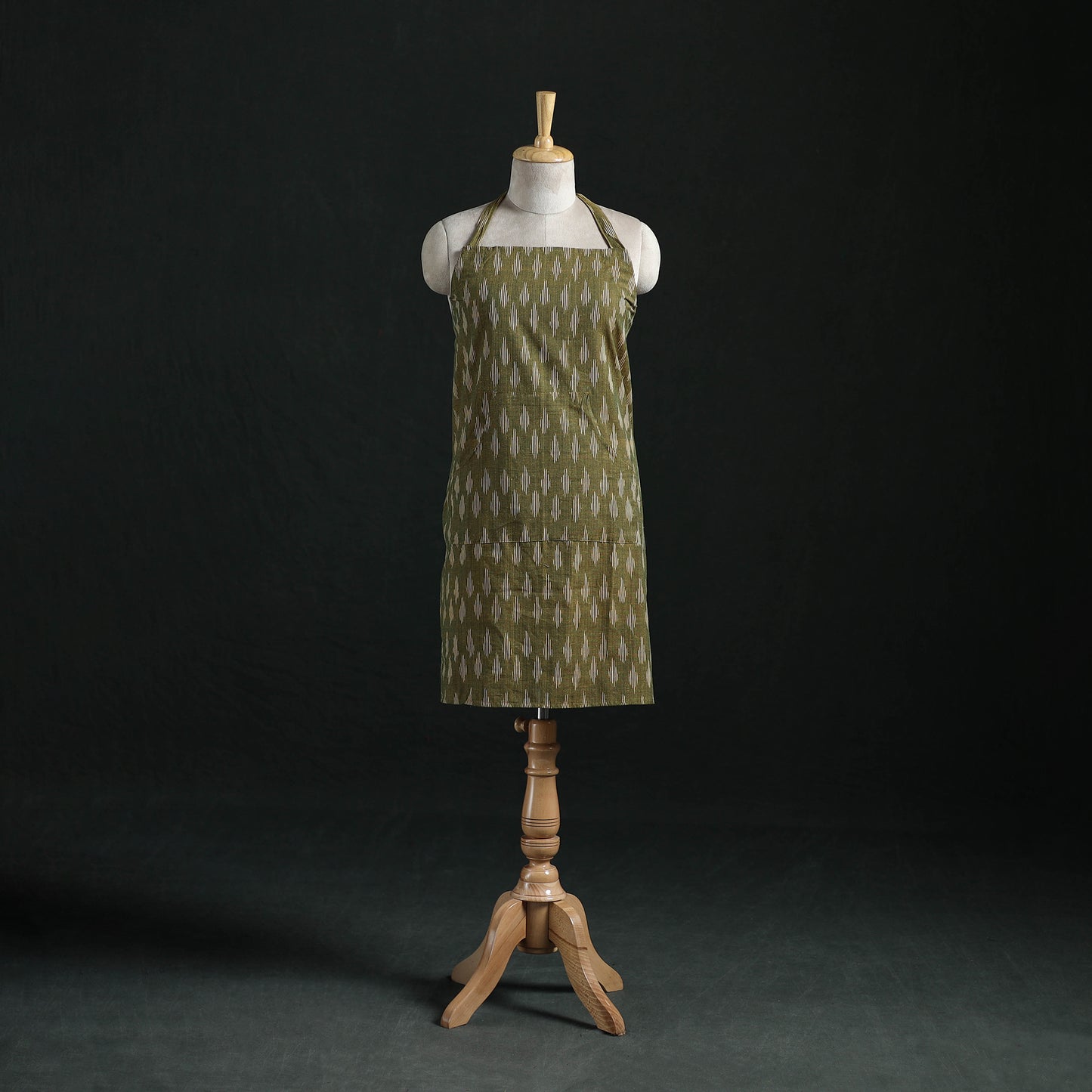 Pochampally Ikat Weave Cotton Apron with Pocket 28