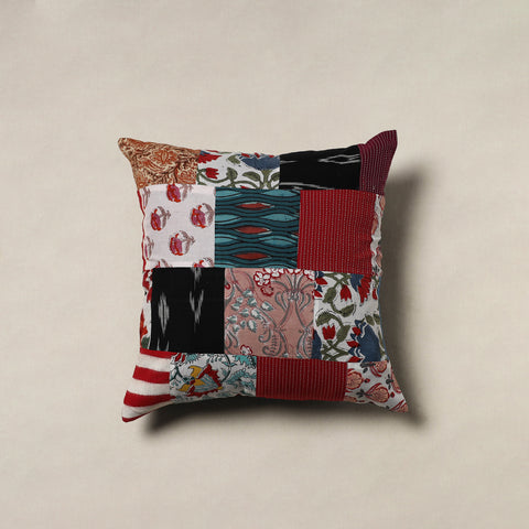 Handcrafted Patchwork Cushion Cover (16 x 16 in) 24