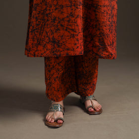 Hand Batik Print Cotton Straight Kurta with Palazzo Set for women 17