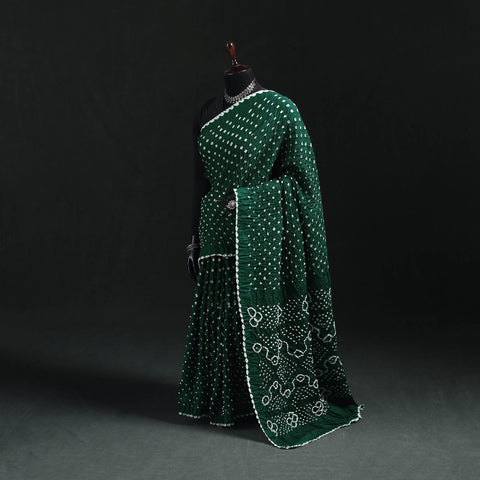 Kutch Bandhani Tie-Dye Cotton Saree 28