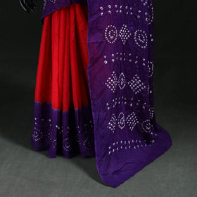 Kutch Bandhani Tie-Dye Cotton Saree 06