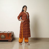 Handloom Cotton Pochampally Ikat Kurta Set 15