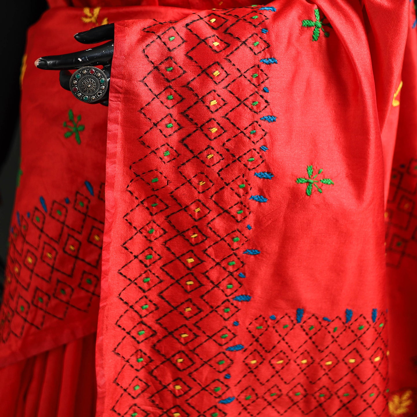 Hand Embroidered Silk Saree 52