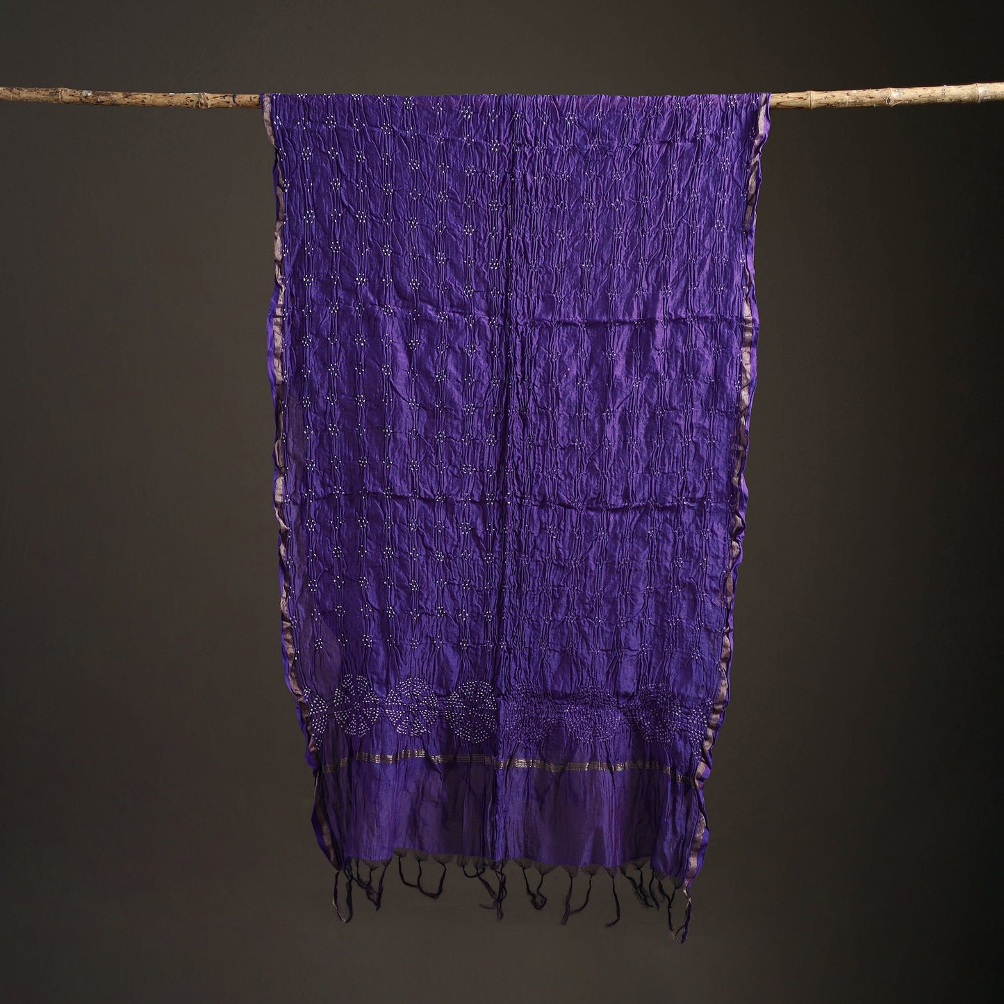 Kutch Bandhani Dupatta in Chanderi Silk 01