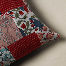 Handcrafted Patchwork Cushion Cover (16 x 16 in) 24