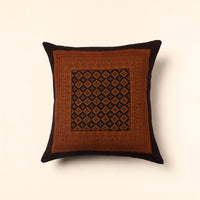 Brown - Bagh Block Printed Cotton Cushion Cover (16 x 16 in) 15