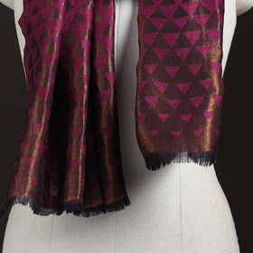 Pyramid Zari Weave Fine Wool Stole for Women 62