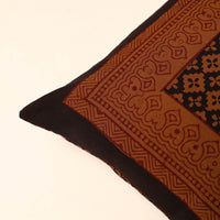 Brown - Bagh Block Printed Cotton Cushion Cover (16 x 16 in) 15