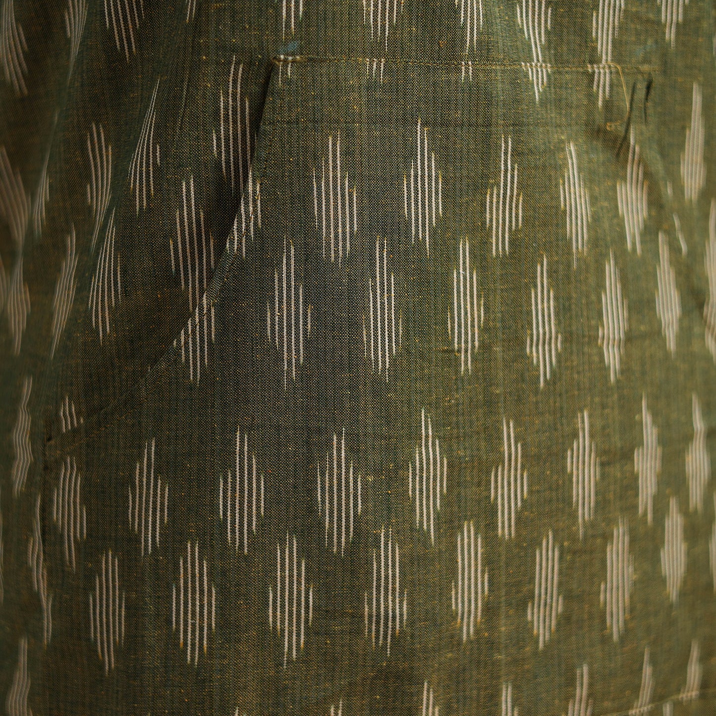 Pochampally Ikat Weave Cotton Apron with Pocket 28
