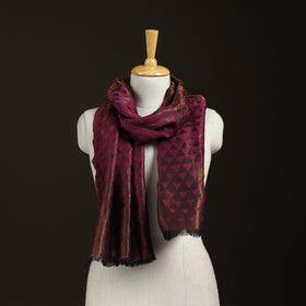 Pyramid Zari Weave Fine Wool Stole for Women 62