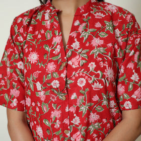 Buy Sanganeri Block Printed Cotton Night Suit Set 04 Online at iTokri.com