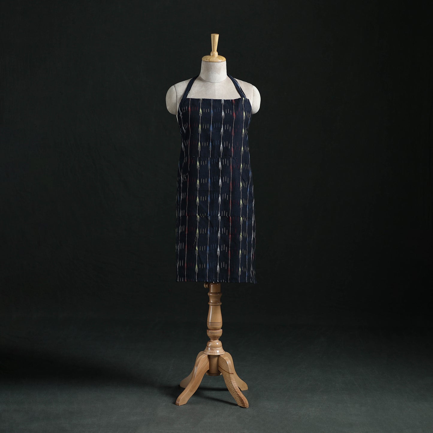 Pochampally Ikat Weave Cotton Apron with Pocket 29