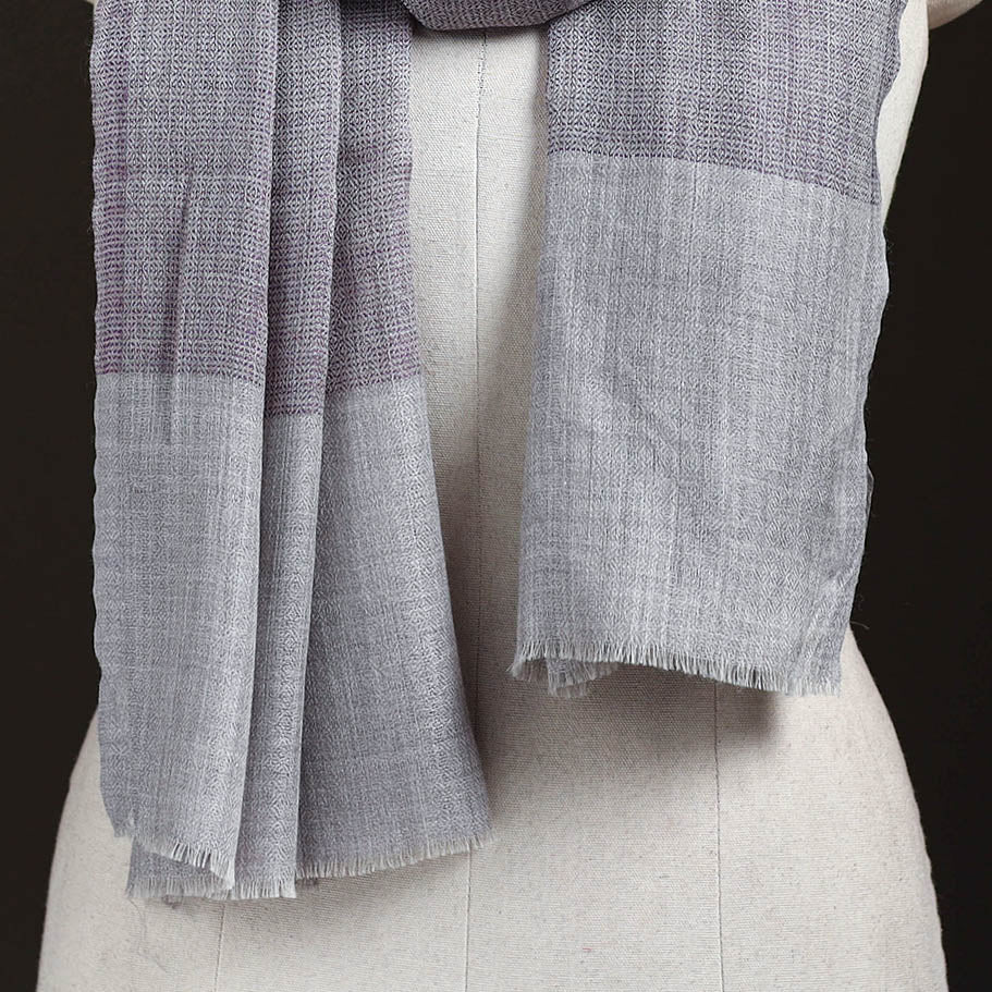 Plain Daimond Weave Fine Wool Stole for Women 63