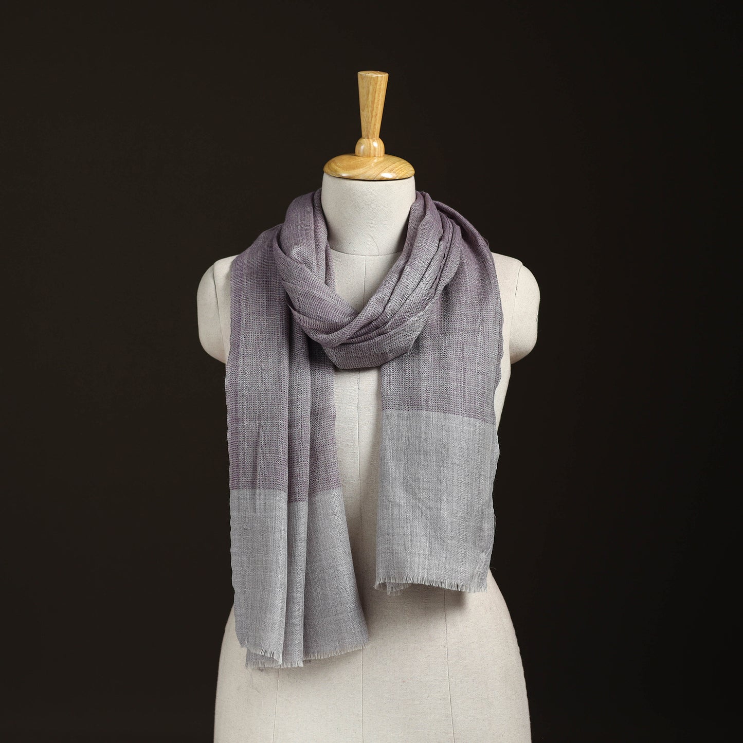 Plain Daimond Weave Fine Wool Stole for Women 63