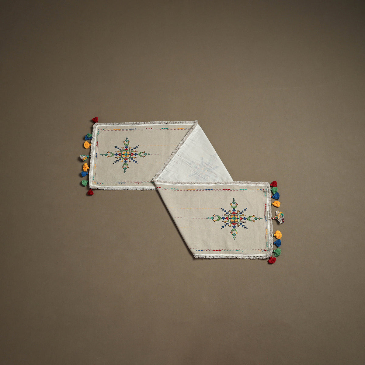 Tribal Hand Embroidered Table Runner by Kamli 09