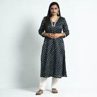 bandhani silk kurta