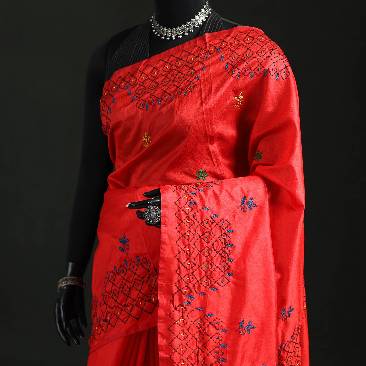 Hand Embroidered Silk Saree 53