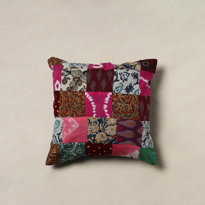 Handcrafted Patchwork Cushion Cover (16 x 16 in) 27