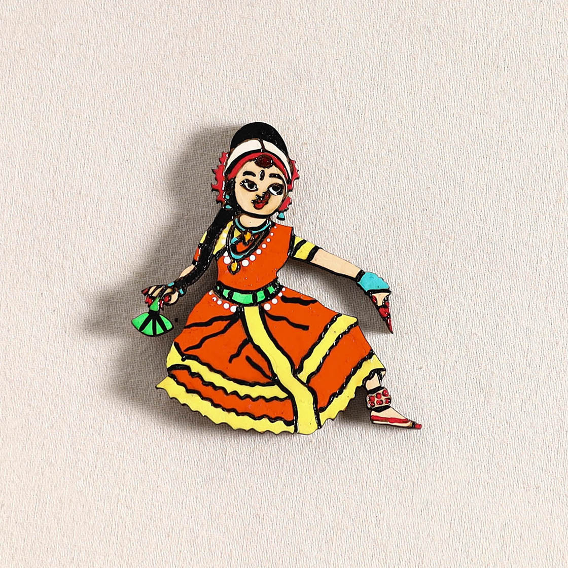 Handpainted Dancing Doll Fridge Magnet 29
